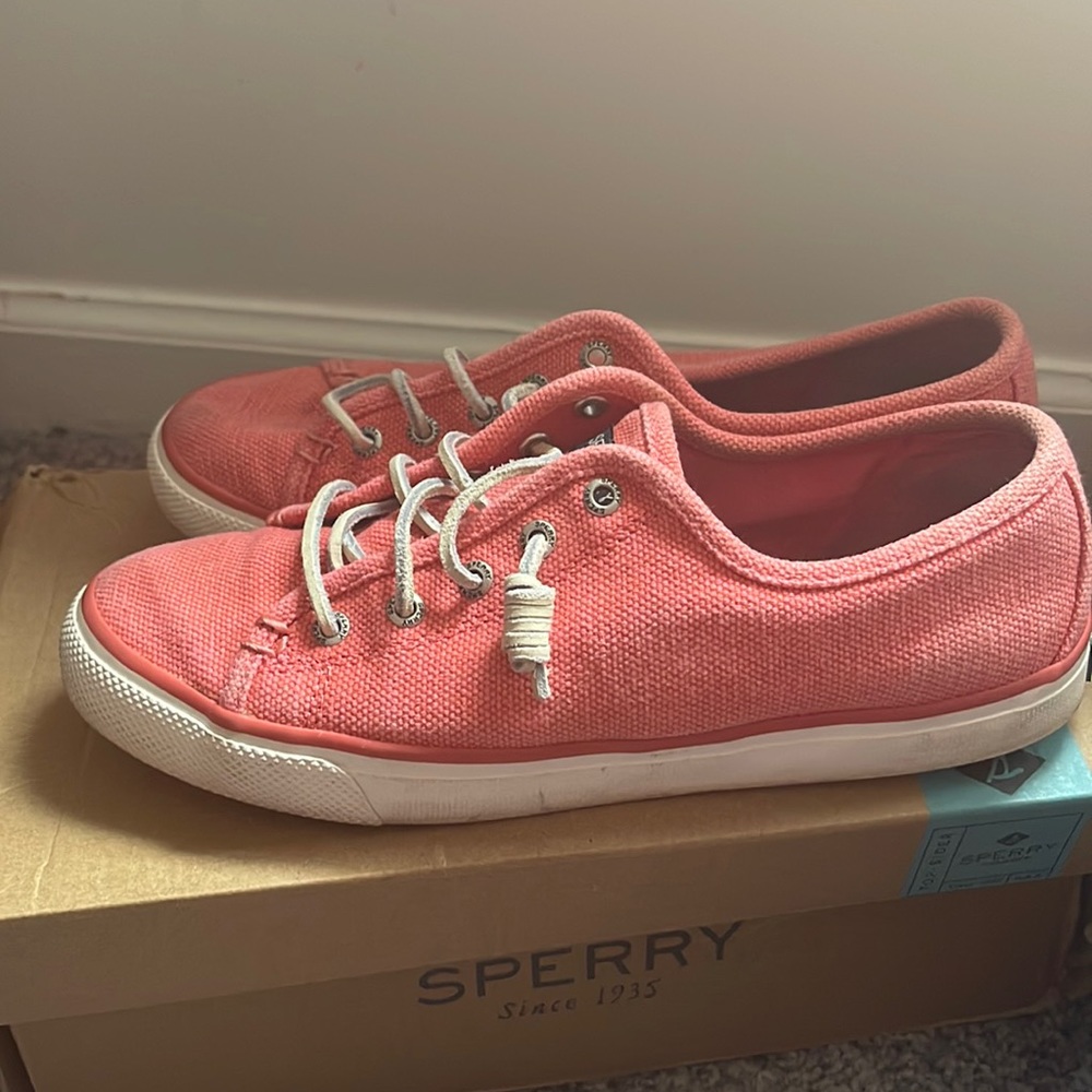 Sperry Seacoast Waxy Canvas Coral
